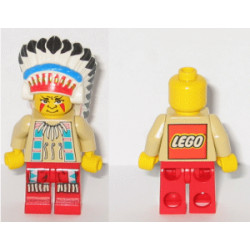 Indian Chief 1 (Big Chief Rattle Snake / Big Chief Rattlesnake) - LEGO Logo on Back – ЗАПАДНИ