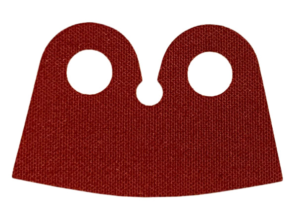 Minifigure Cape Cloth, High Rounded Narrow Collar, Straight Sides - Traditional Starched Fabric: {нов тъмно червен}