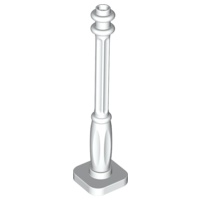 Support 2 x 2 x 7 Lamp Post, 6 Base Flutes: {бял}