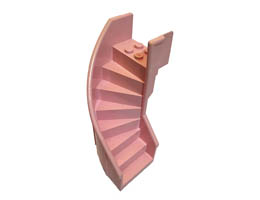 Stairs 6 x 6 x 9 1/3 Curved Enclosed: {светло червеникаво-виолетов }