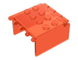 Windscreen 4 x 4 x 2 Canopy Extender with Hinges: {прозрачно флуорисциращо червеникаво оранжев}