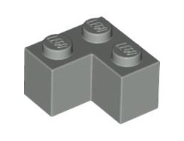 Тухличка ъгъл 1X2x2: {сив}