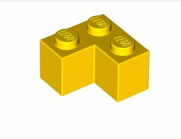 Тухличка ъгъл 1X2x2: {ярко жълт}