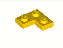 Ъглова плочка 1X2x2: {ярко жълт}