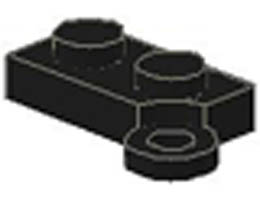 Hinge Plate 1 x 4 Swivel Base: {черен}