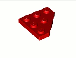 Ъглова плочка 45° 3X3: {ярко червен}