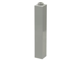 Brick 1 x 1 x 5 - Blocked Open Stud or Hollow Stud: {сив}