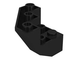 Brick, Modified Facet 3 x 3 x 2 Bottom: {черен}