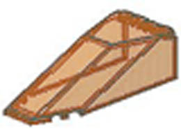 Windscreen 10 x 4 x 2 1/3 Canopy : {прозрачно флуорисциращо червеникаво оранжев}