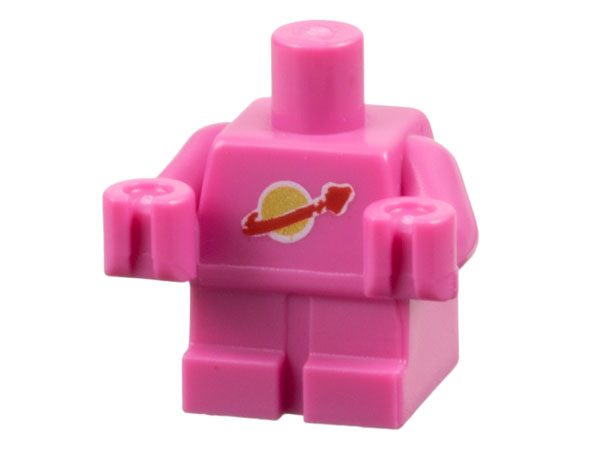 Body Baby / Toddler with Fixed Arms with Classic Space Logo Pattern: {ярко пурпурен}