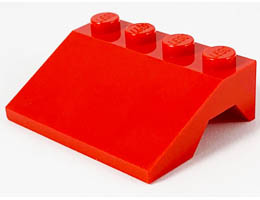 Vehicle, Mudguard 3 x 4 Slope: {ярко червен}