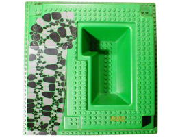 Основна плочка издигната 32x32: {тъмно зелен}