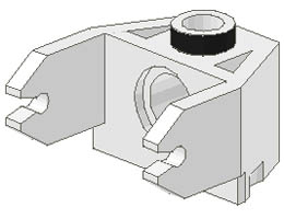 Magnet Holder 2 x 3 with Clips and Pin Hole: {бял}