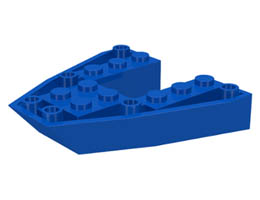 Boat, Bow Brick 6 x 6 x 1: {ярко син}