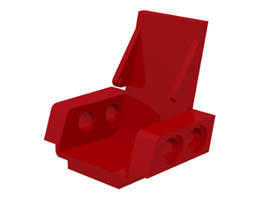 Technic Seat 3 x 2 Base: {ярко червен}