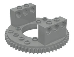 Technic, Turntable Large Type 1 Top, 56 Tooth: {сив}