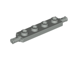 Plate, Modified 1 x 4 with Wheels Holder: {сив}