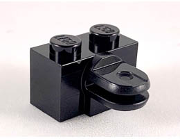 Arm Holder Brick 1 x 2 with 2 Horizontal Fingers: {черен}
