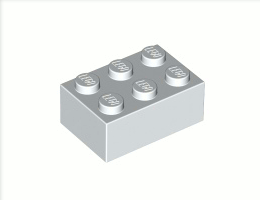 Тухличка 2X3: {бял}
