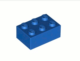 Тухличка 2X3: {ярко син}