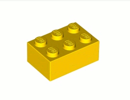 Тухличка 2X3: {ярко жълт}
