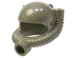 Minifigure, Headgear Helmet Space / Town with Breathing Hose: {тъмно сив}