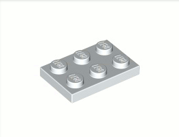 Плочка 2X3: {бял}