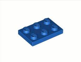 Плочка 2X3: {ярко син}