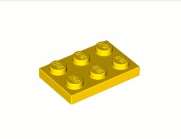 Плочка 2X3: {ярко жълт}
