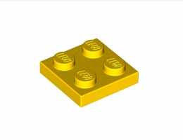 Плочка 2X2 : {ярко жълт}