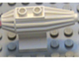 Engine, Strakes, 2 Top Studs, 2 x 2 Bottom Tile: {бял}