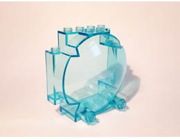 Windscreen 3 x 6 x 5 Bubble: {прозрачно светло син}