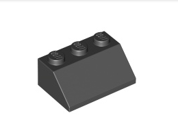 Покривна плочка 2X3/45°: {черен}