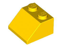 Покривна плочка 2X2/45°: {ярко жълт}
