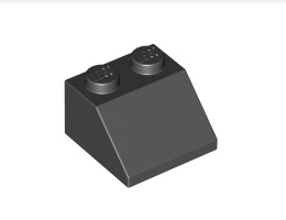 Покривна плочка 2X2/45°: {черен}