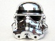 Minifigure, Headgear Helmet SW Stormtrooper, 2 Chin Holes Pattern: {хромирано сребрист}