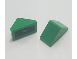 Крайна плочка ръб на покрив 1X2/45° : {тъмно зелен}