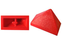 Крайна плочка ръб на покрив 1X2/45°: {сив}