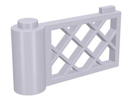 Fence Gate 1 x 4 x 2 Lattice: {светло синьо-виолетов}