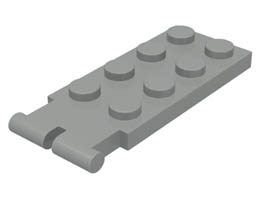 Hinge Plate 2 x 4 - Male (Digger Bucket Holder): {сив}