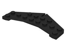 Wedge, Plate 4 x 8 Tail: {черен}