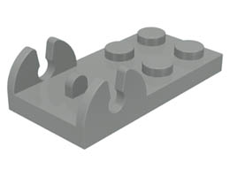 Hinge Plate 2 x 4 - Female (Digger Bucket Holder): {сив}