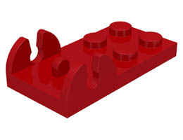 Hinge Plate 2 x 4 - Female (Digger Bucket Holder): {ярко червен}