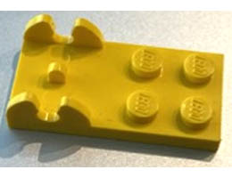 Hinge Plate 2 x 4 - Female (Digger Bucket Holder): {ярко жълт}