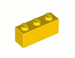 Тухличка 1X3: {ярко жълт}