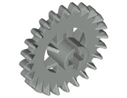 Technic, Gear 24 Tooth Crown (2nd Version - Reinforced): {сив}