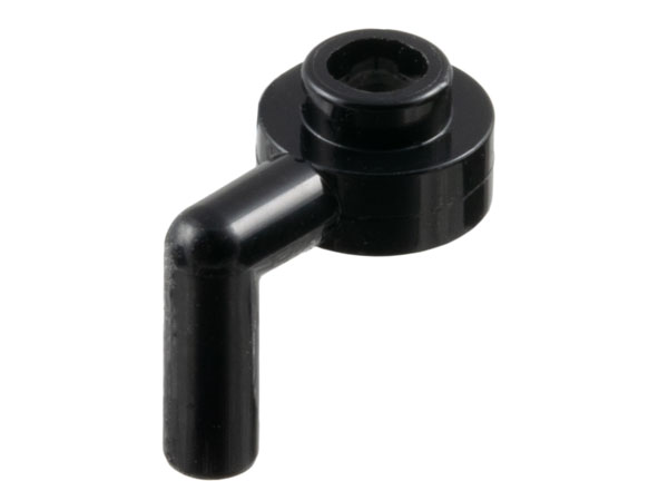 PLATE 1X1, W/ VERT. 3.2 SHAFT: {черен}