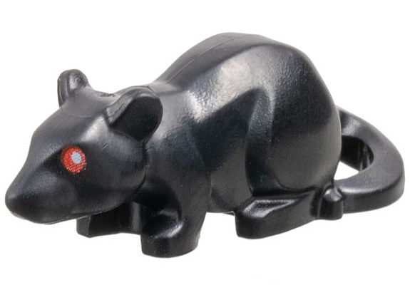 Rat / Mouse with Red Eyes Pattern: {черен}