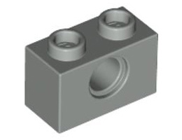 Техническа тухличка 1X2, Ø4.9: {сив}