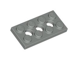 Плочка 2X4, 3XØ4.9: {сив}